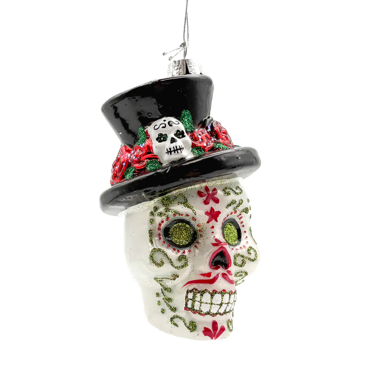 Sugar Skull Catrin Top Hat Dandy Ornaments - Image 5