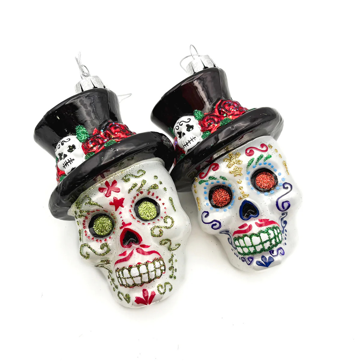 Sugar Skull Catrin Top Hat Dandy Ornaments - Image 7