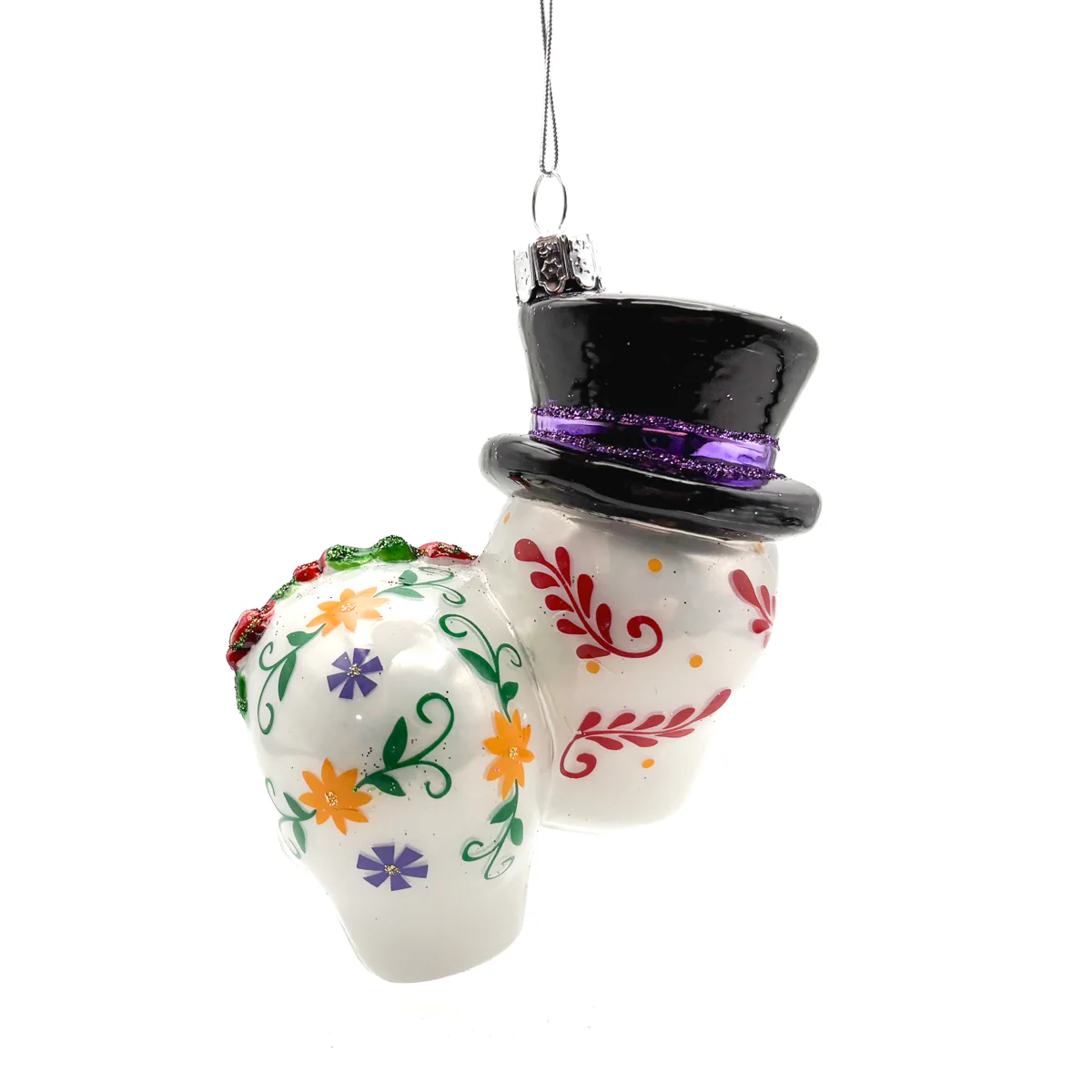 Forever Love Sugar Skull Novios Ornament - Image 5