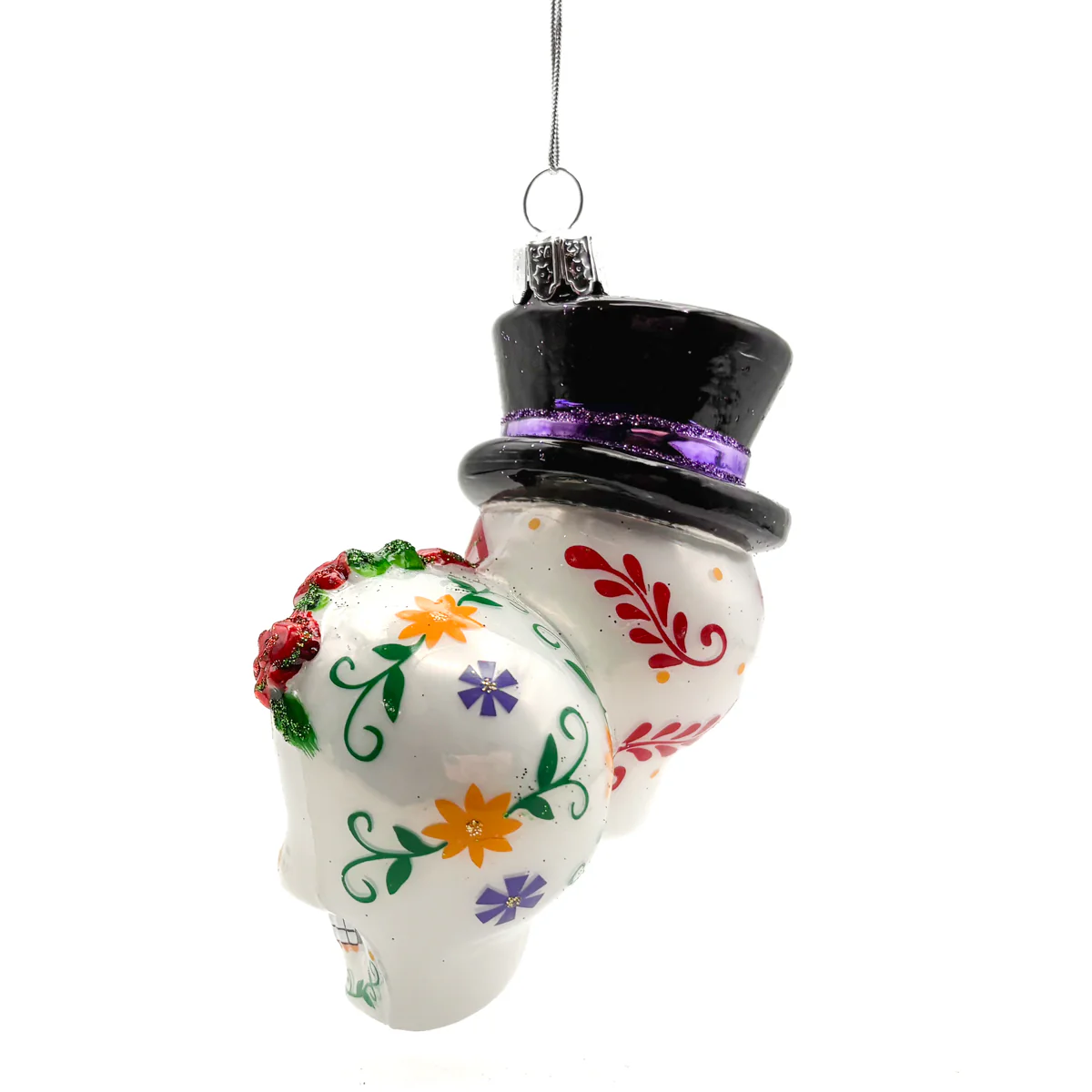 Forever Love Sugar Skull Novios Ornament - Image 6
