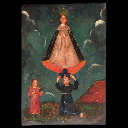 Nuestra Senora del Pueblito de Queretero Retablo #104 - Image 2
