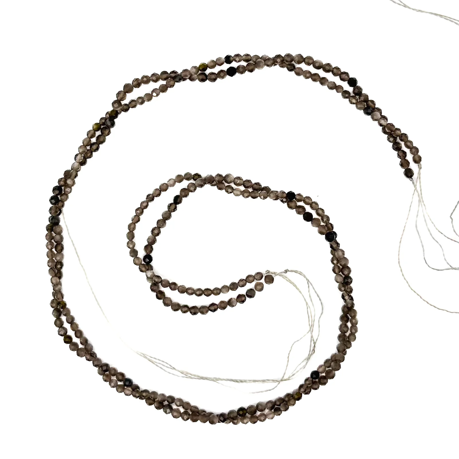 Obsidian Golden 2.5mm Faceted Rounds Bead Strand - Image 10