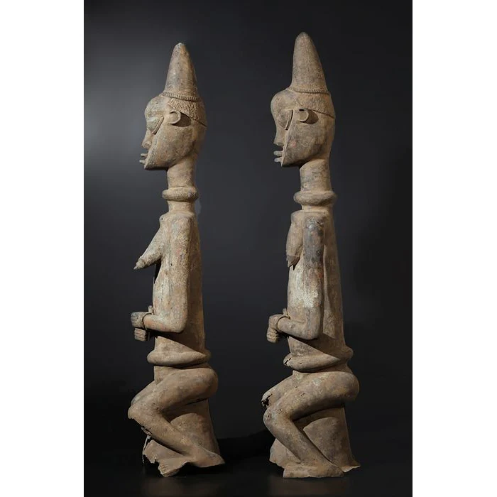 Yoruba Ogboni Shrine Figures PAIR, Nigeria #778 - Image 3