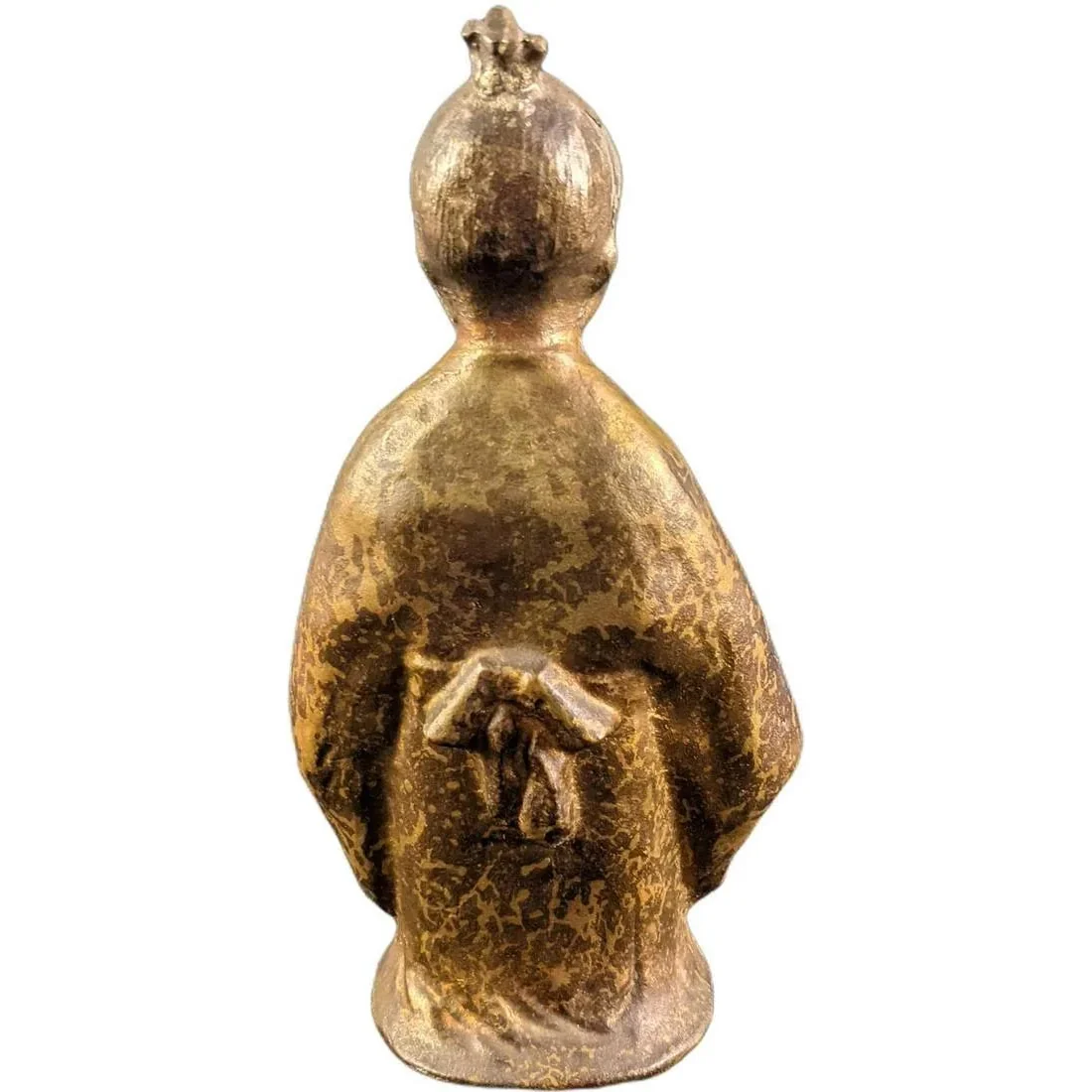 Okimono Figurine "Selflessness Child" Japan Cast Iron Figure - Image 5