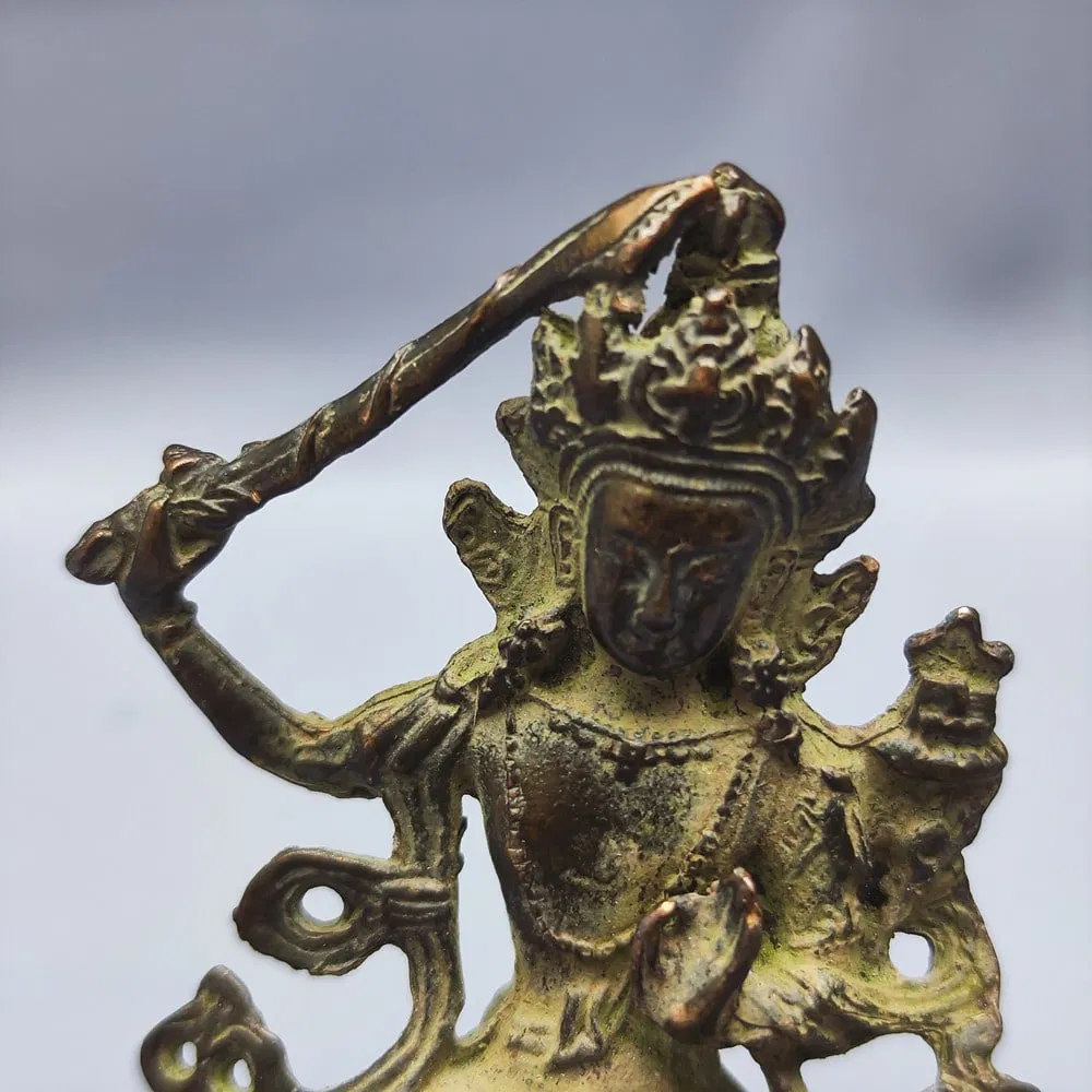 Antique Indian Bronze Manjushri Altar Figure - Image 3