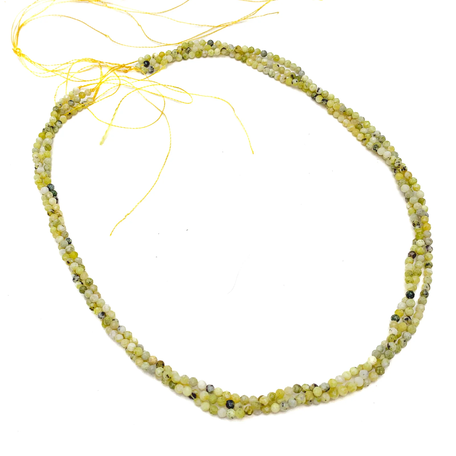 Olive Jade 2.5mm Faceted Rounds Bead Strand - Image 3