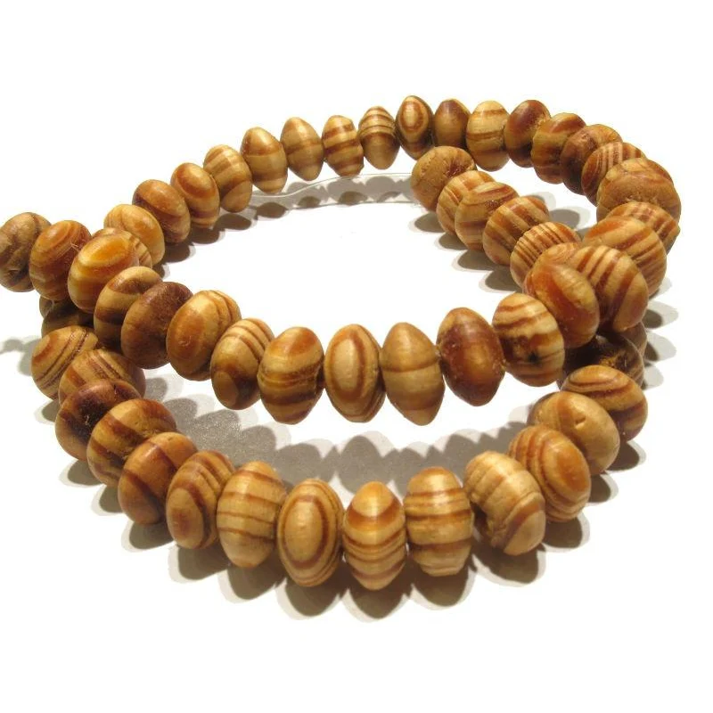 Olive Wood Rondelles - Image 2