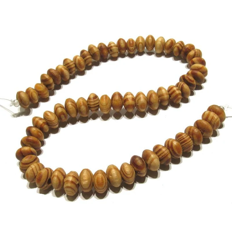 Olive Wood Rondelles - Image 3