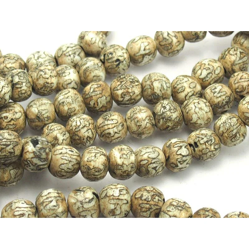 Om Mantra Arca Shell Mala 14mm - Image 3