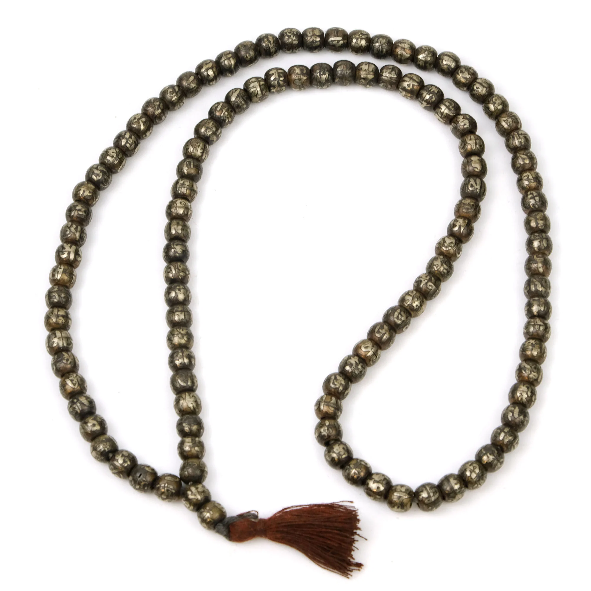 Om Mantra Metal Mala 8mm - Image 3