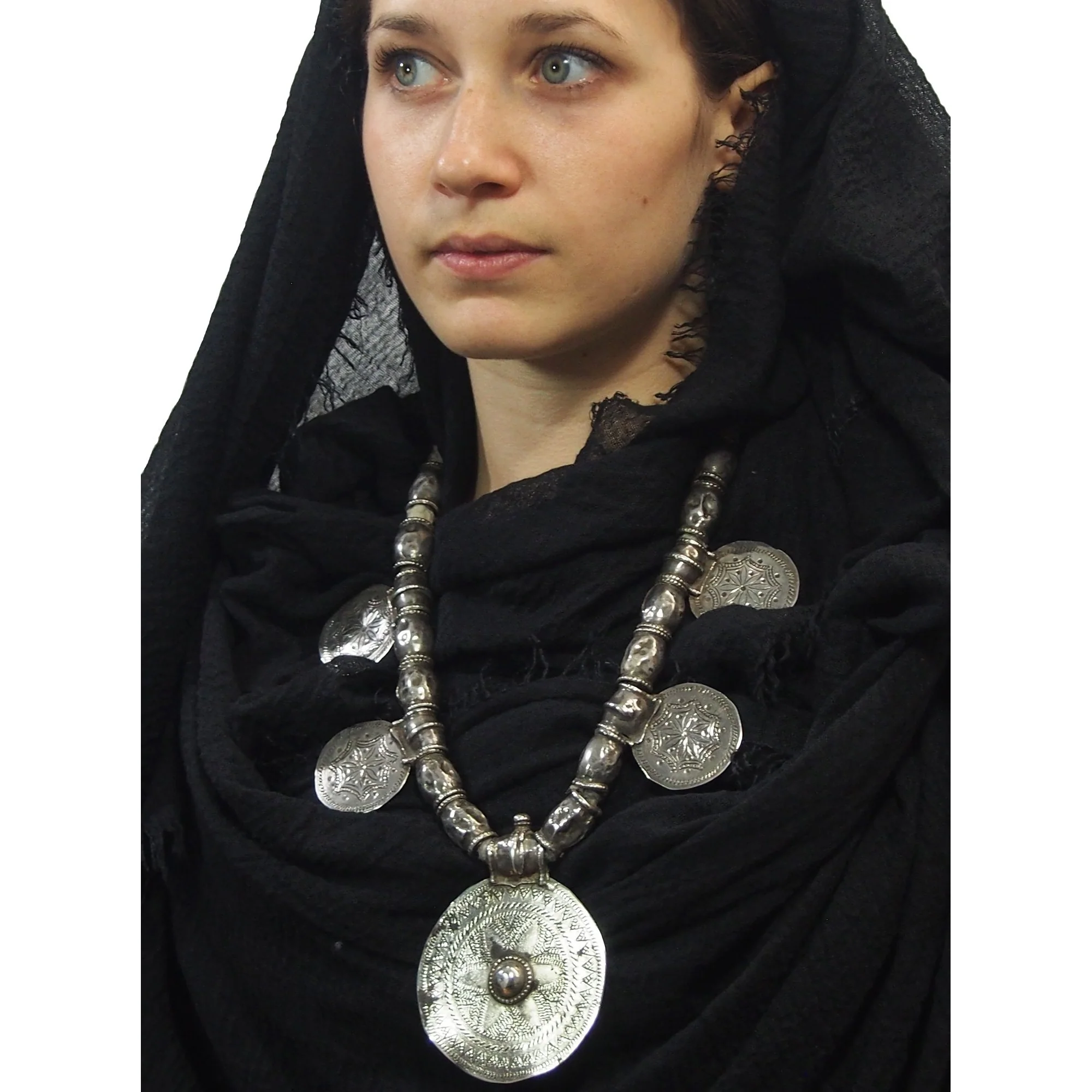 Omani Tribal Silver Somt Necklace - Image 2