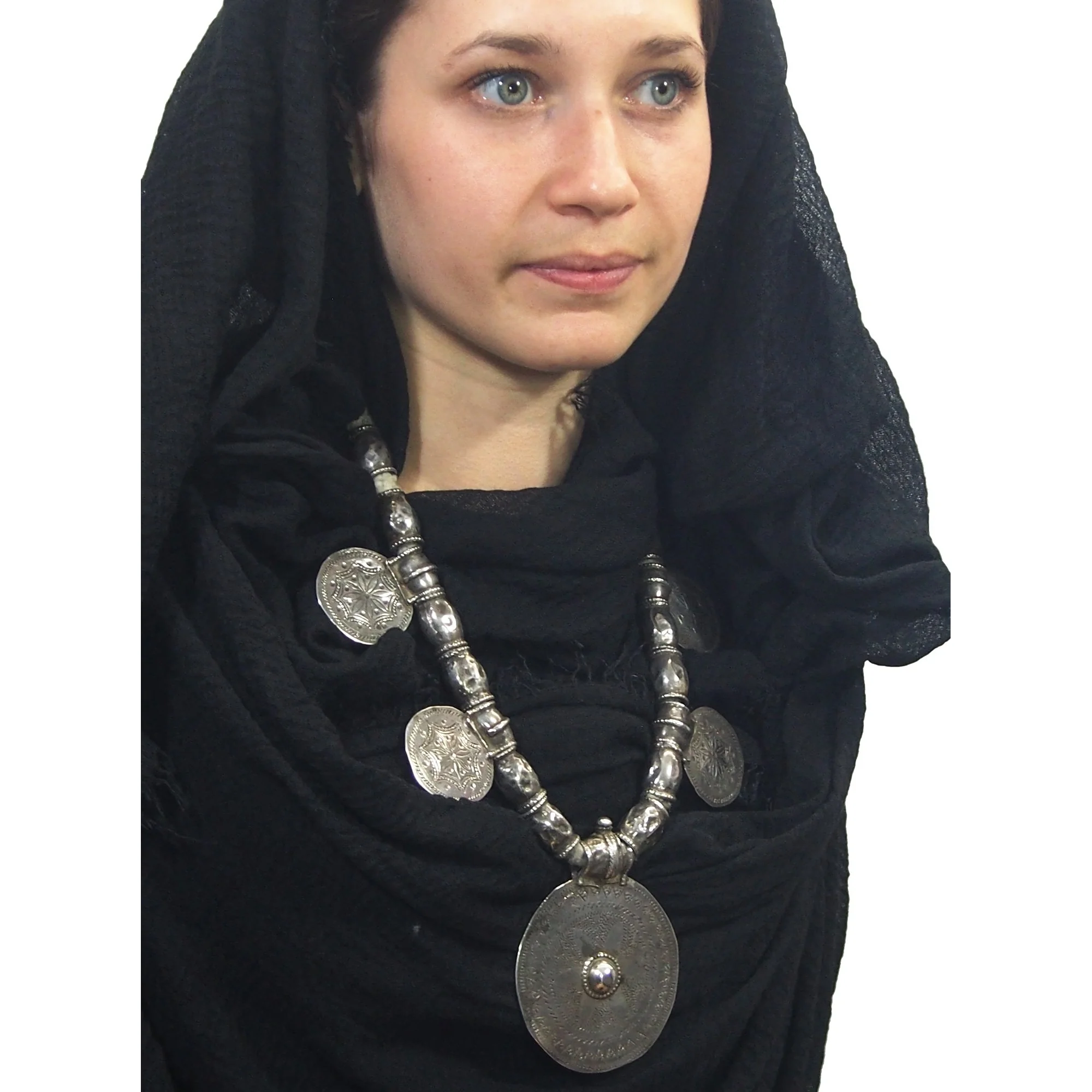 Omani Tribal Silver Somt Necklace - Image 3