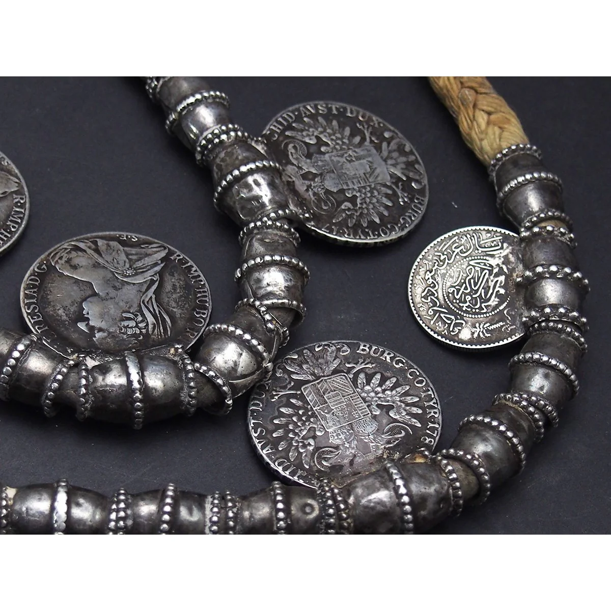 Omani Somt Fine Silver Pectoral Necklace from the Collection of Lois Sherr Dubin. - Image 6