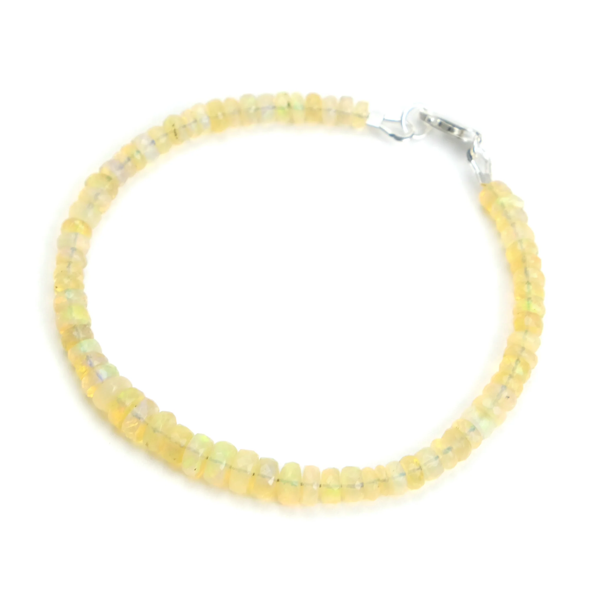 Opal Bracelet with Sterling Silver Lobster Claw Clasp - Image 2