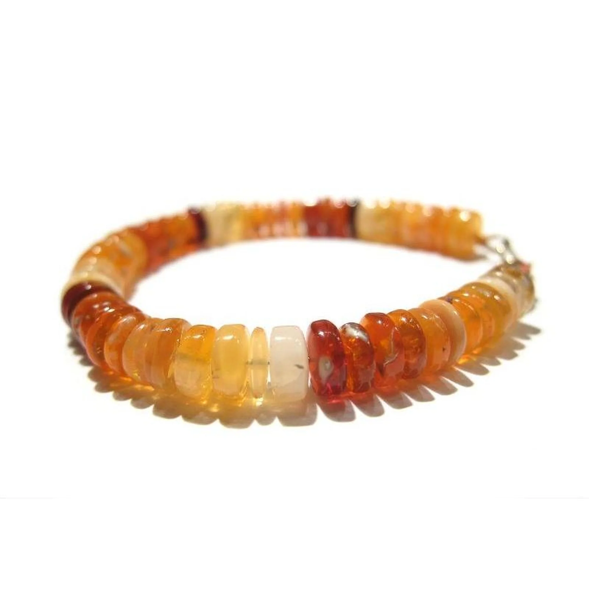 Opal (Fire) Bracelet with Gold Filled Lobster Claw Clasp - Image 2