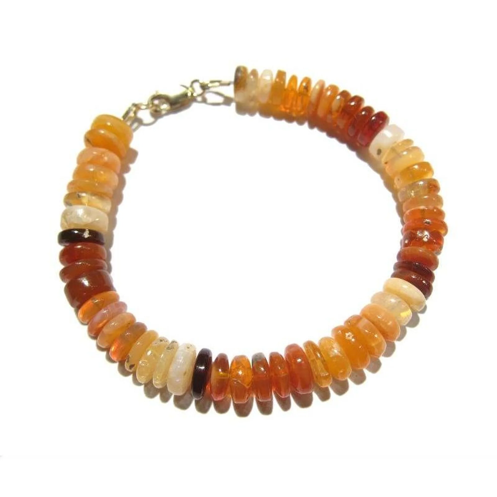 Opal (Fire) Bracelet with Gold Filled Lobster Claw Clasp - Image 3