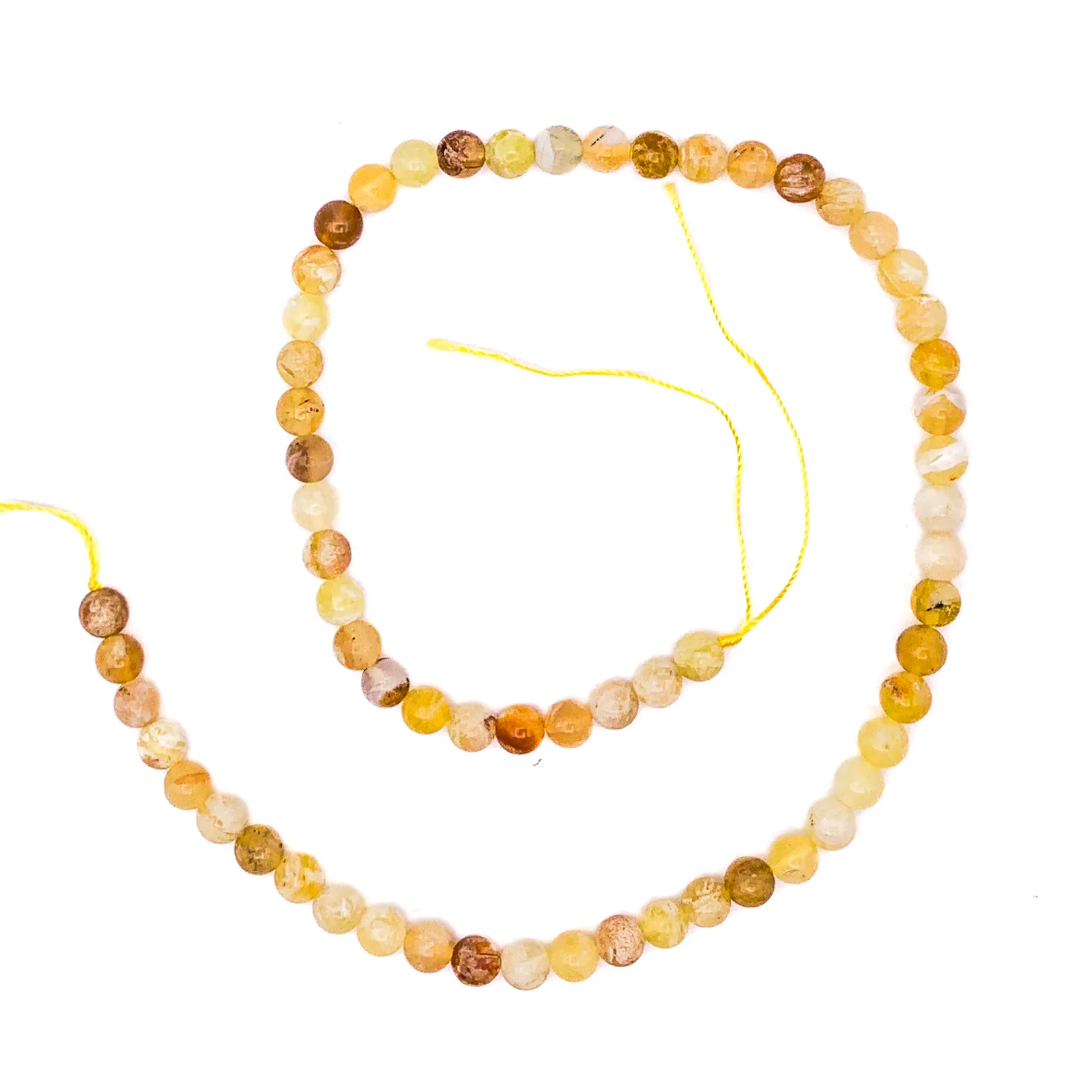 Opal Golden 6.5mm Smooth Rounds Bead Strand - Image 2