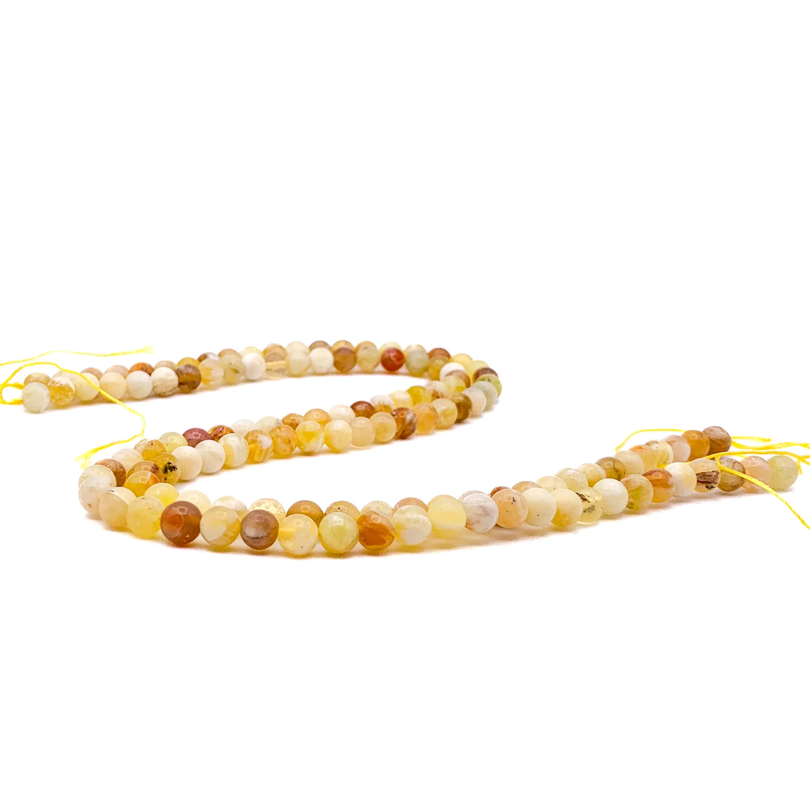 Opal Golden 6.5mm Smooth Rounds Bead Strand - Image 3