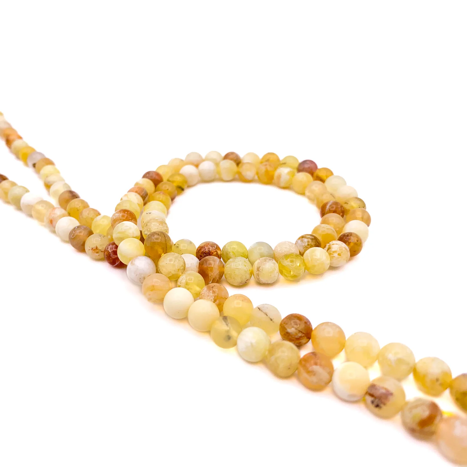 Opal Golden 6.5mm Smooth Rounds Bead Strand - Image 4