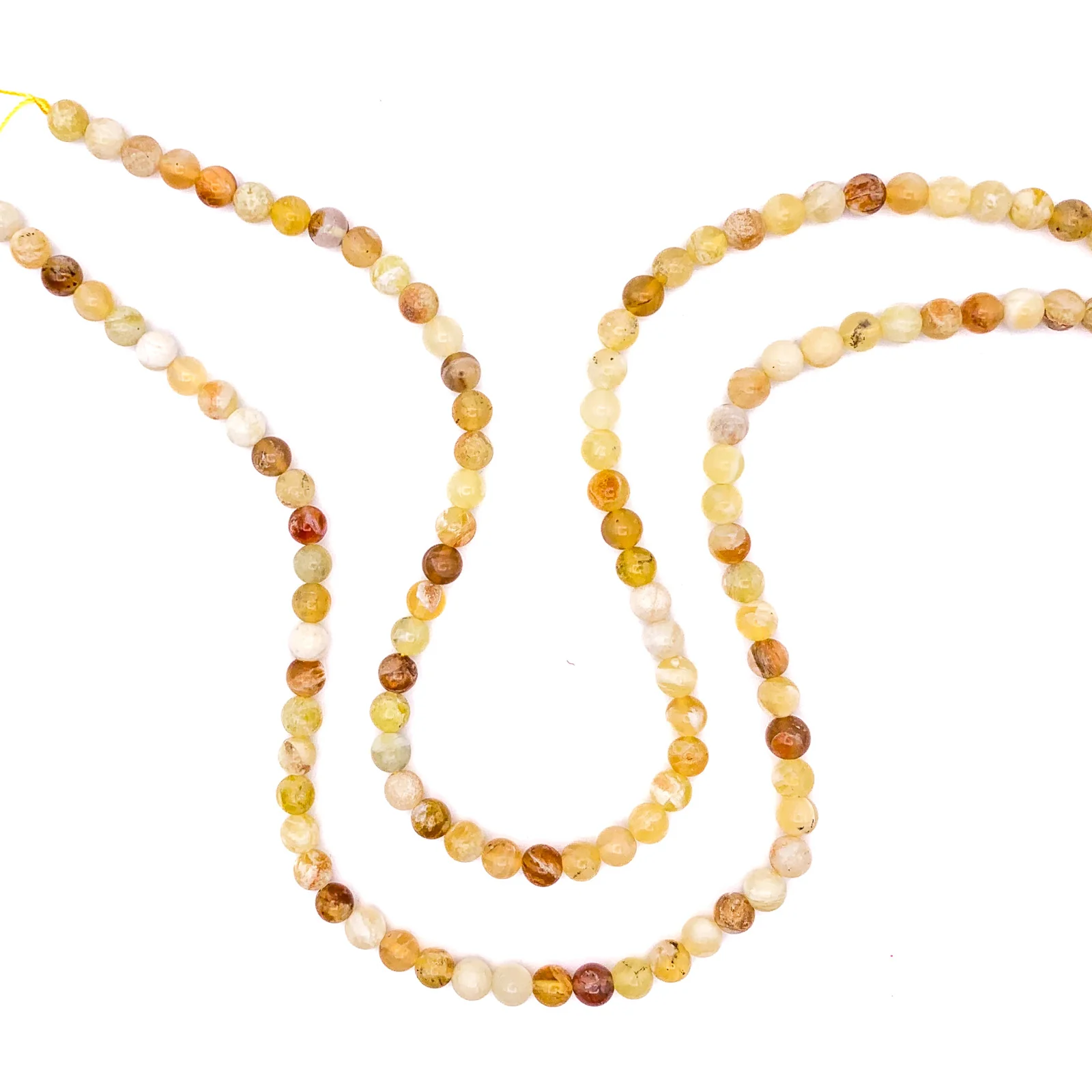 Opal Golden 6.5mm Smooth Rounds Bead Strand - Image 5