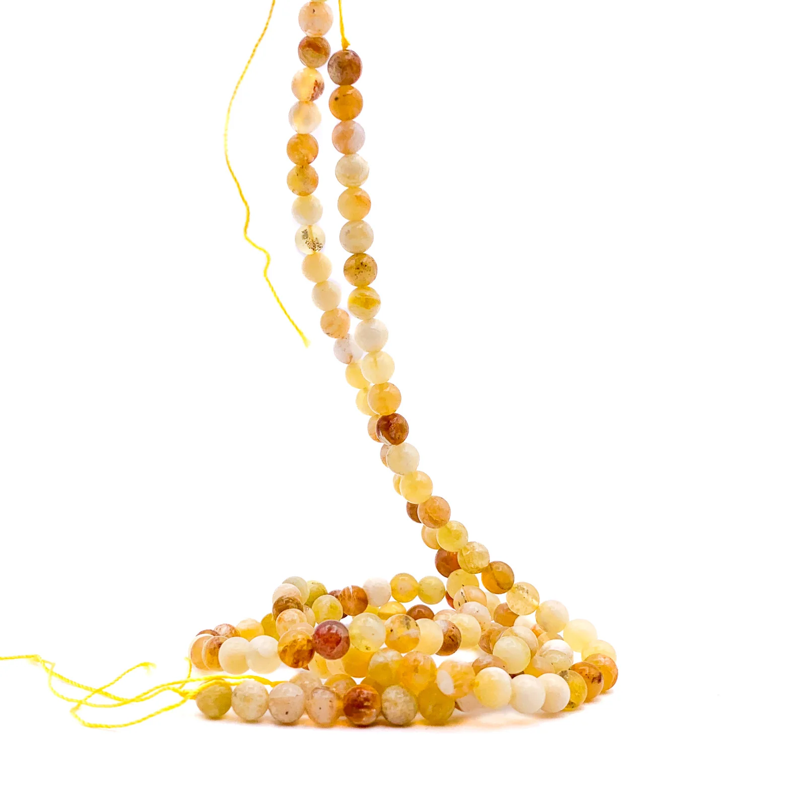 Opal Golden 6.5mm Smooth Rounds Bead Strand - Image 6