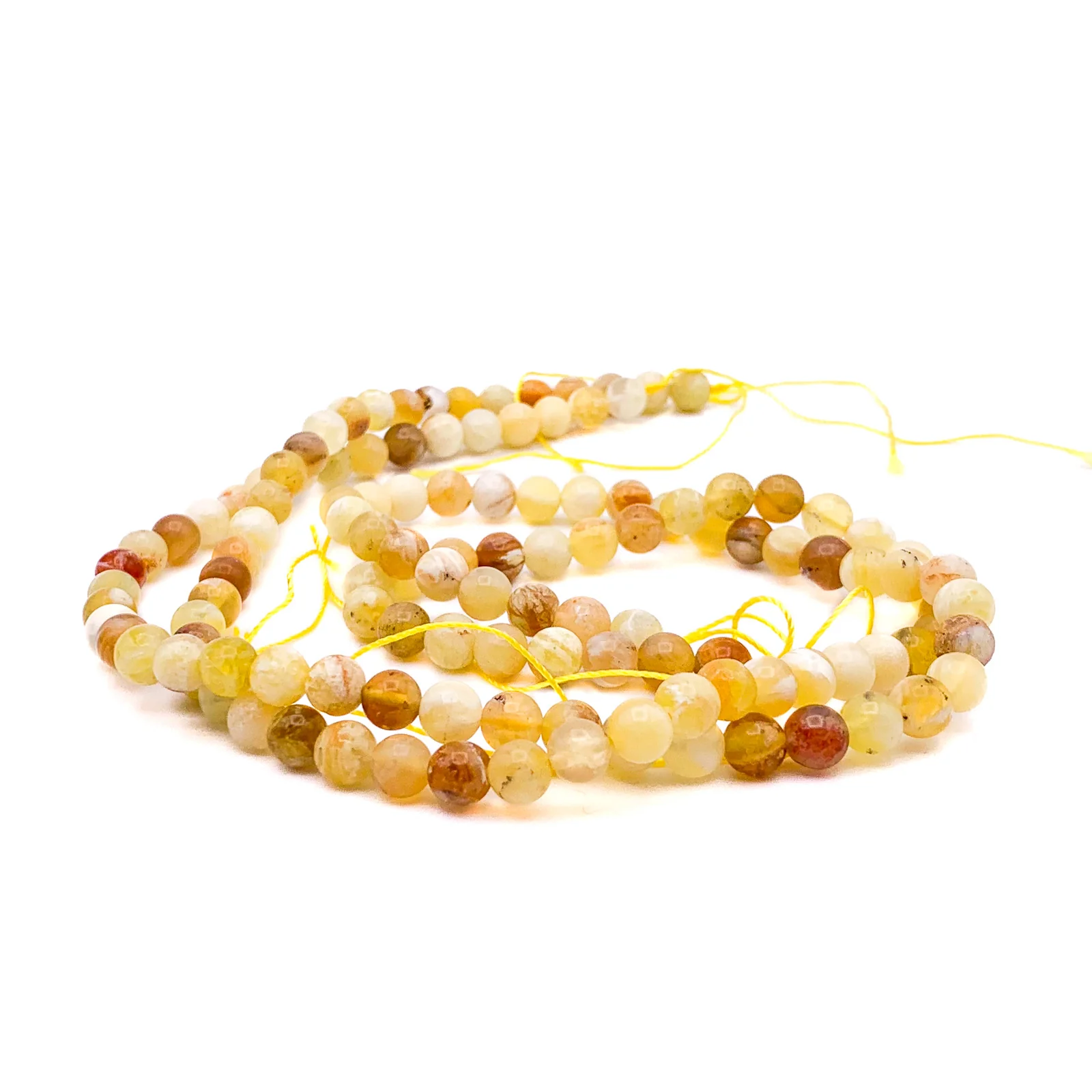 Opal Golden 6.5mm Smooth Rounds Bead Strand - Image 7