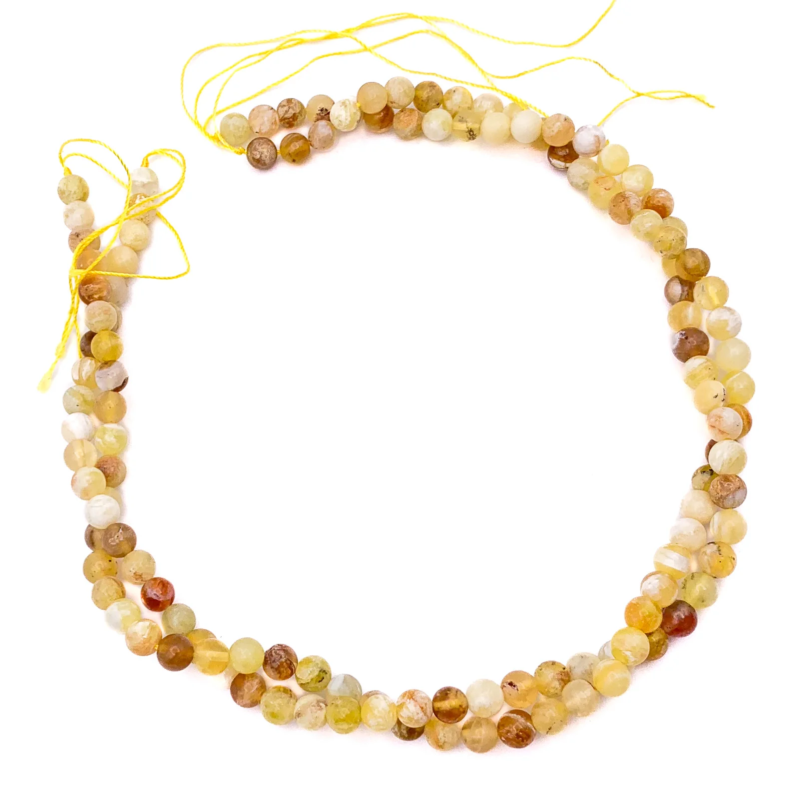 Opal Golden 6.5mm Smooth Rounds Bead Strand - Image 8