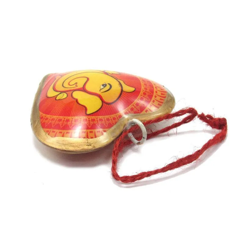 Orange Heart Ganesh Ornament - Image 3