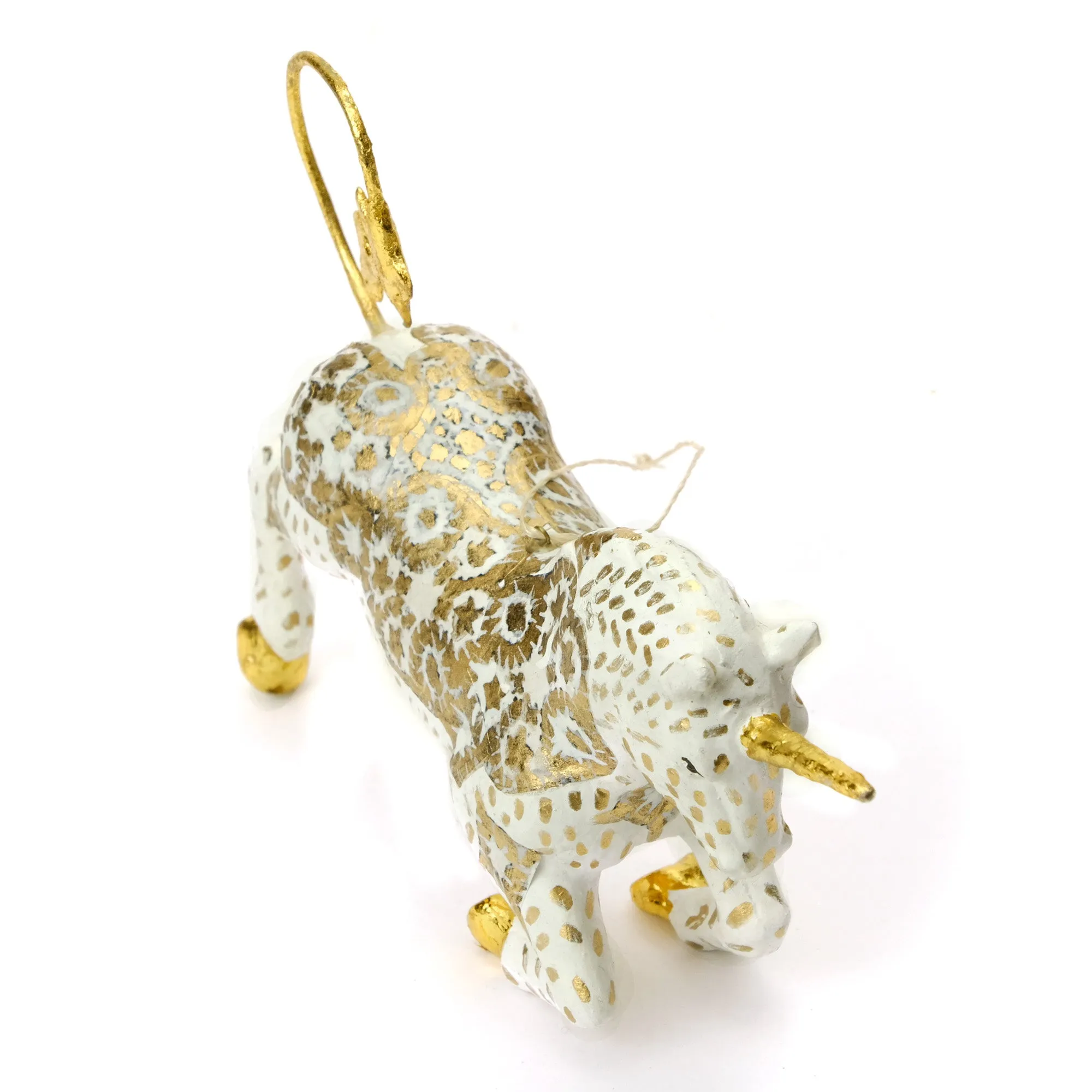 Unicorn Gold Filigree Large  Ornament - Image 2