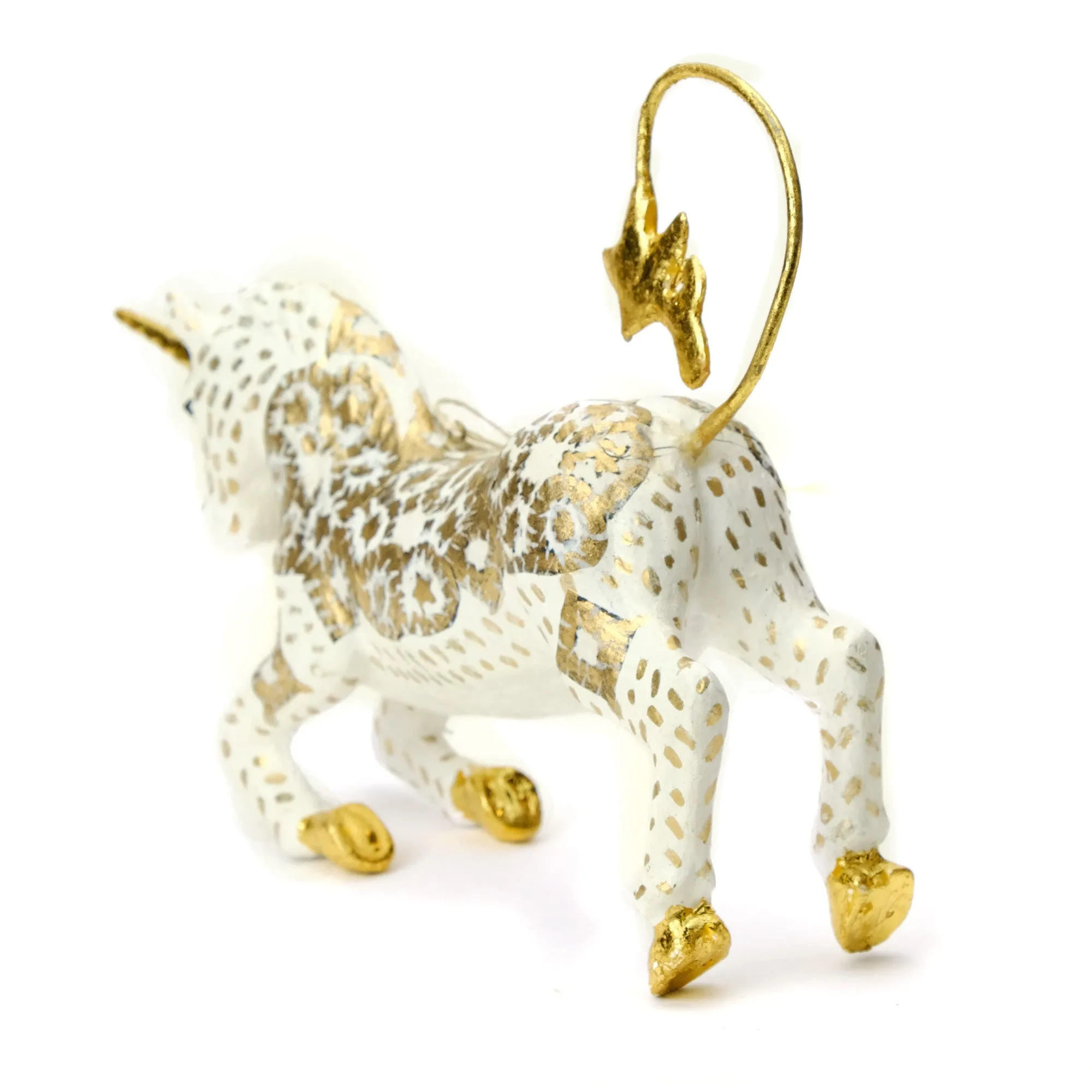 Unicorn Gold Filigree Large  Ornament - Image 3