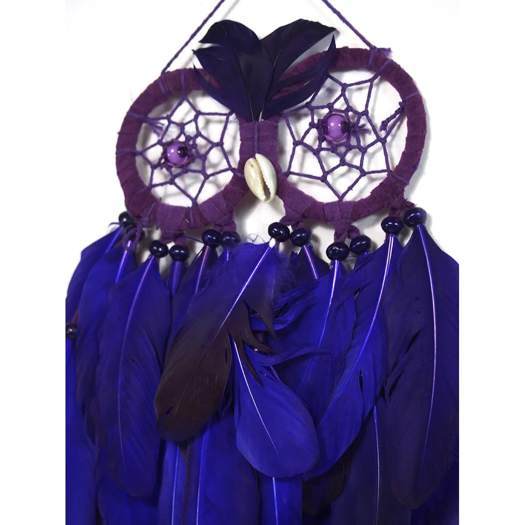 Owl Dreamcatcher Wall Hanging Purple - Image 2