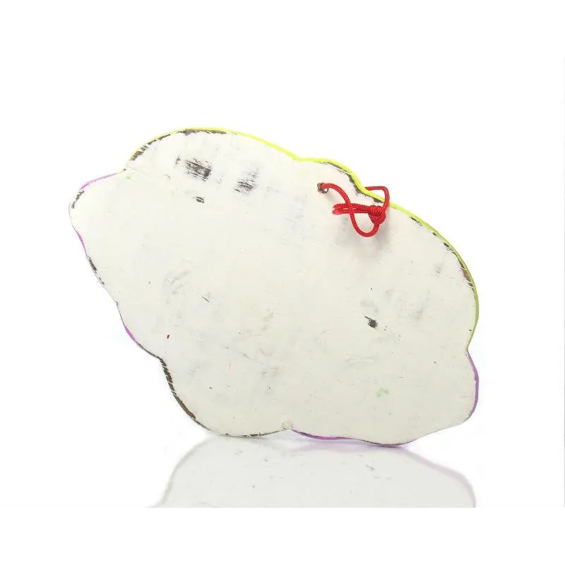 Painted Wooden Catrina Skull Ornament - Image 3