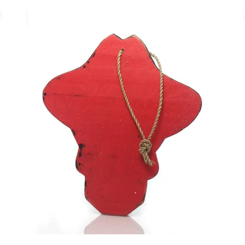 Painted Wooden Pirate Skull Ornament - Image 3