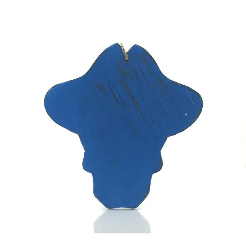 Painted Wooden Pirate Skull Ornament - Image 6