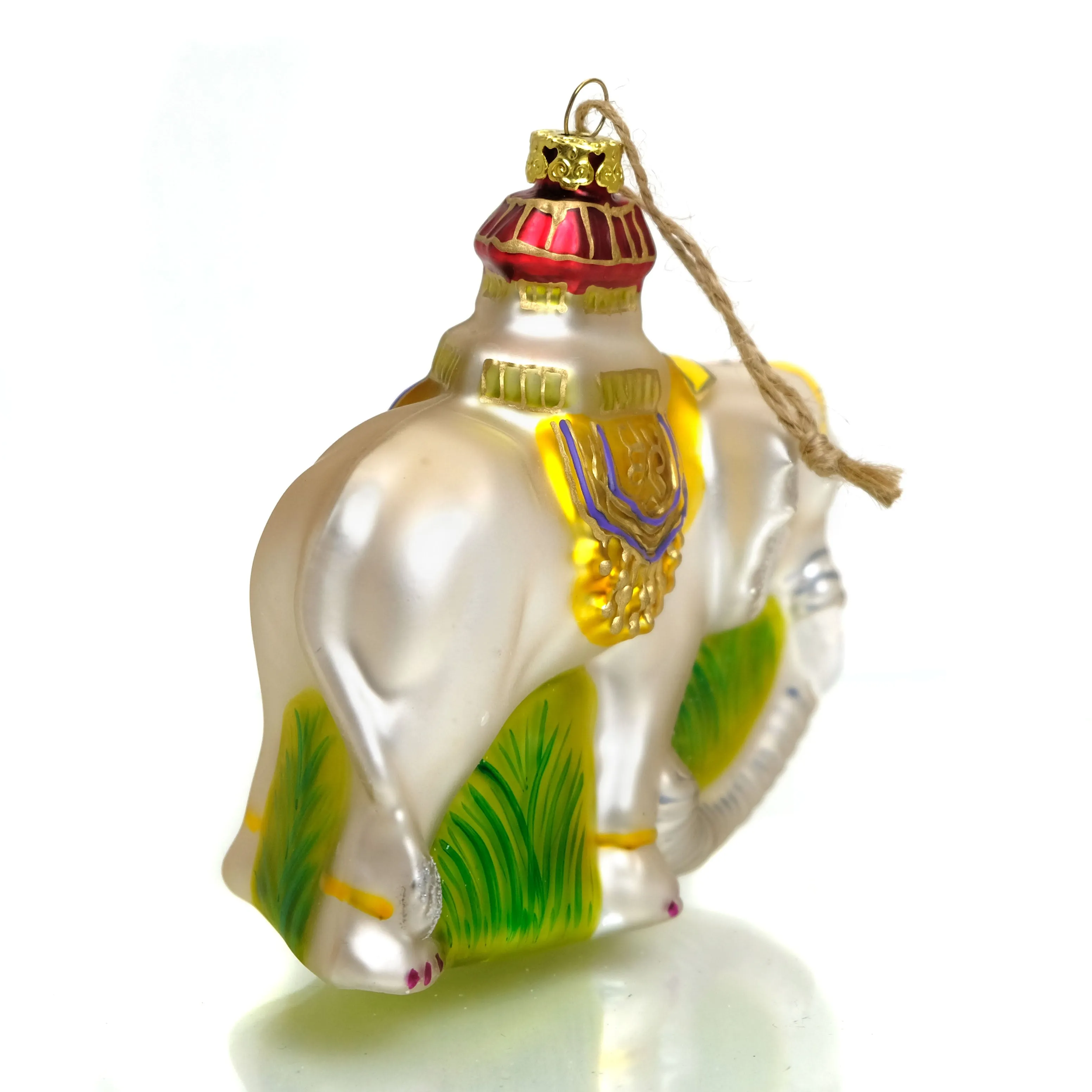 Palace Elephant Glass Ornament - Image 3