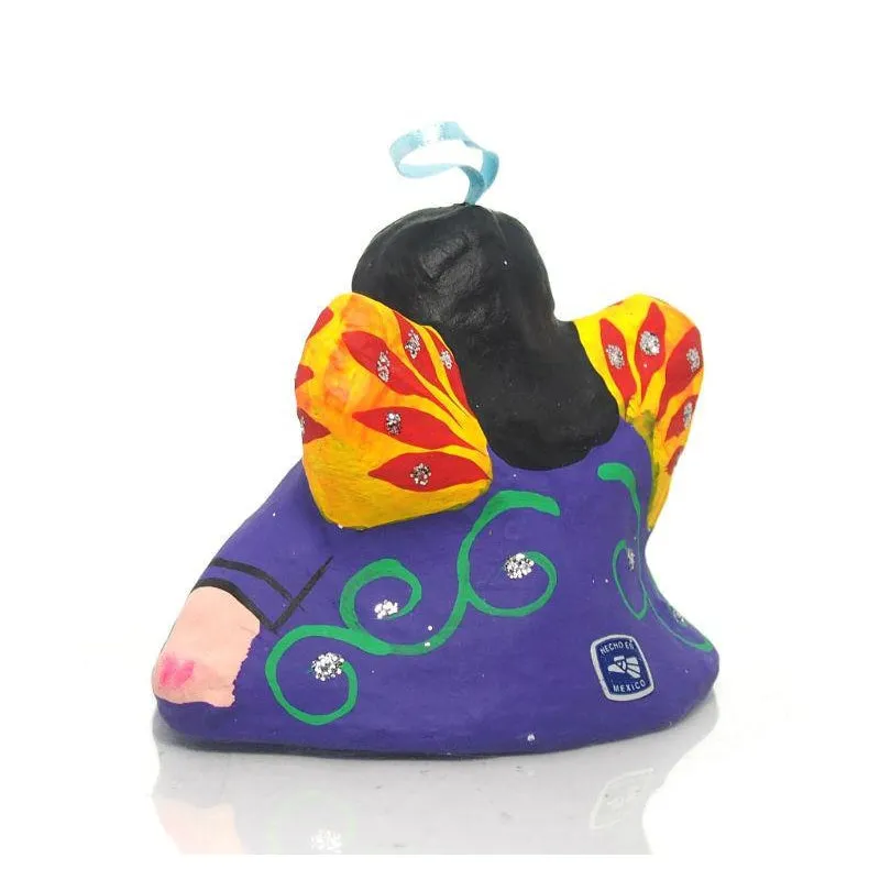 Paper Mache Angel Girl Ornament - Image 2