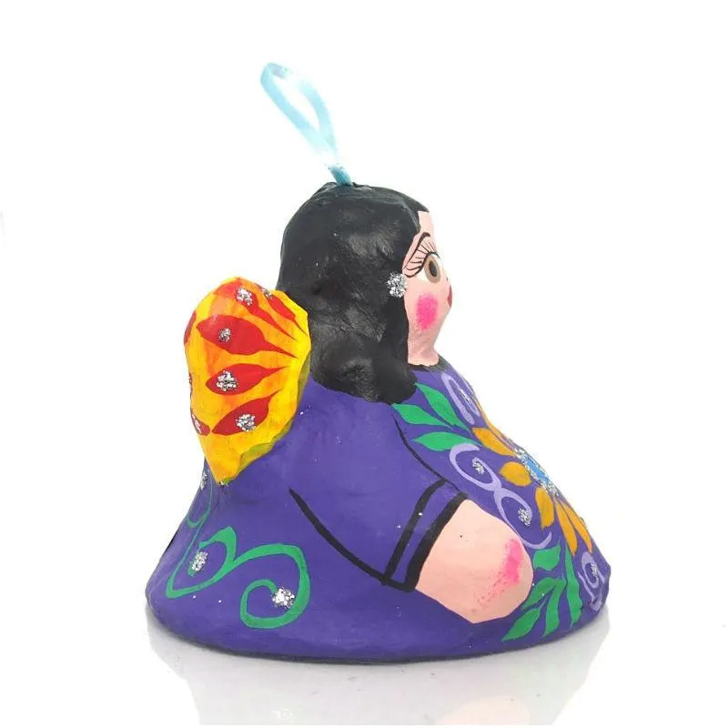 Paper Mache Angel Girl Ornament - Image 3