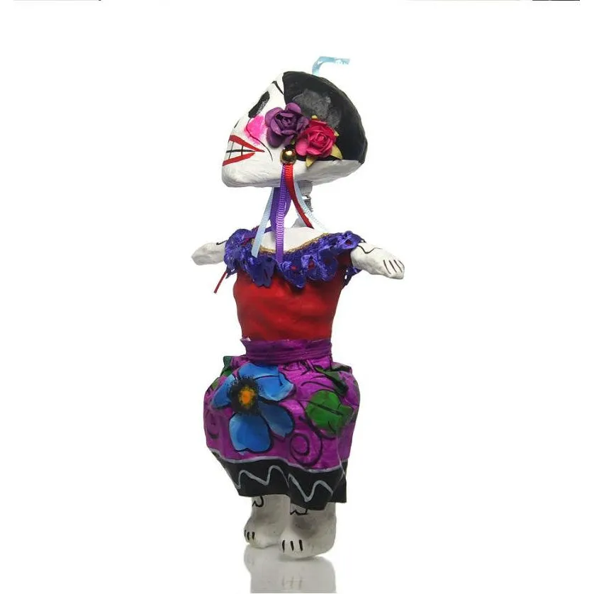 Paper Mache Catrina Ornament, Large - Image 2