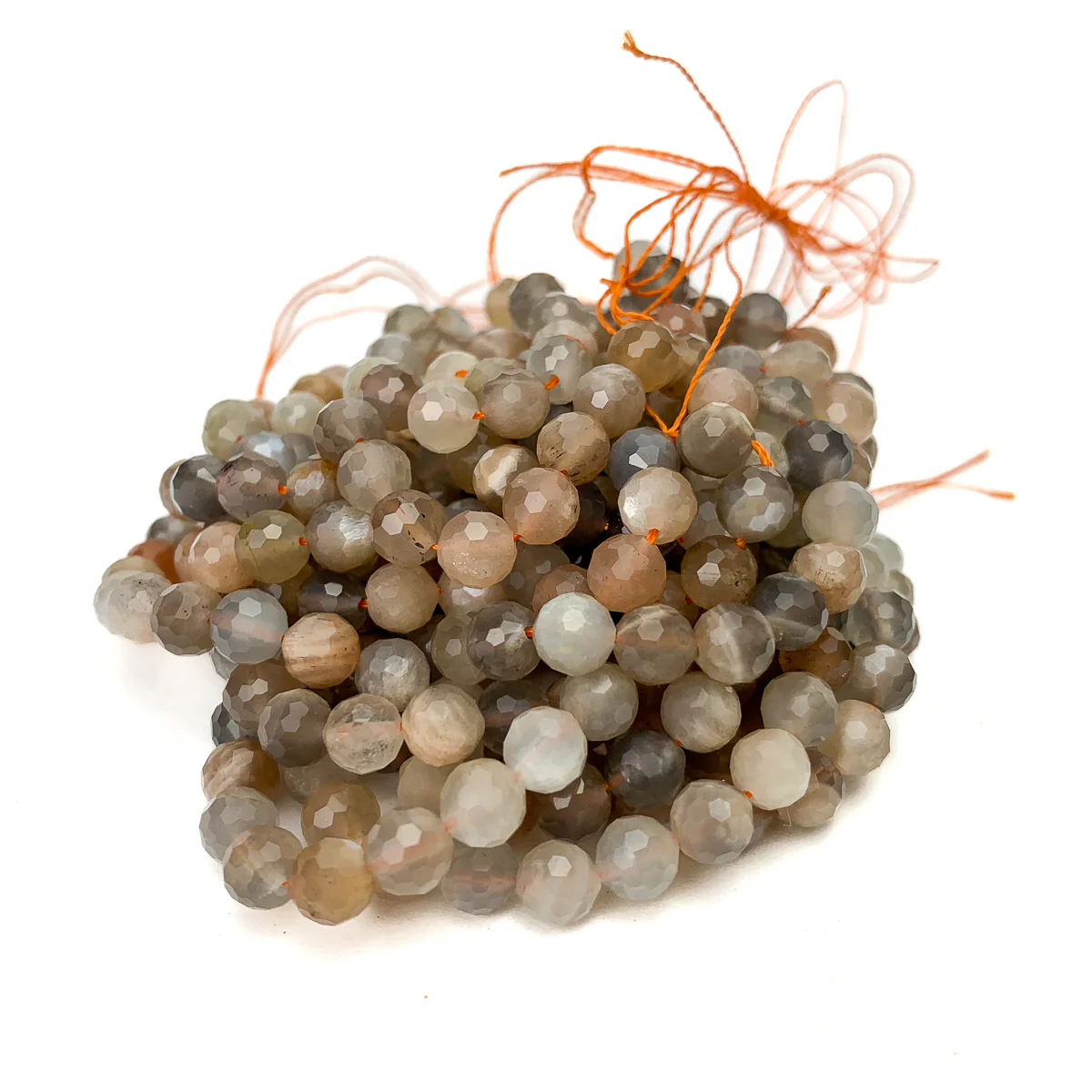Peach Moonstone 6mm Faceted Rounds - Image 3