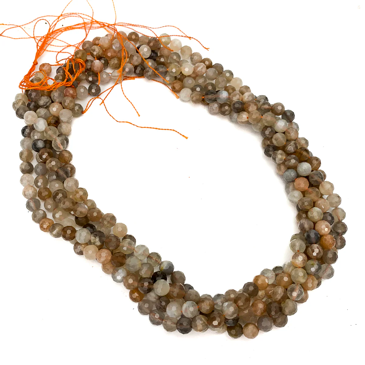 Peach Moonstone 6mm Faceted Rounds - Image 4