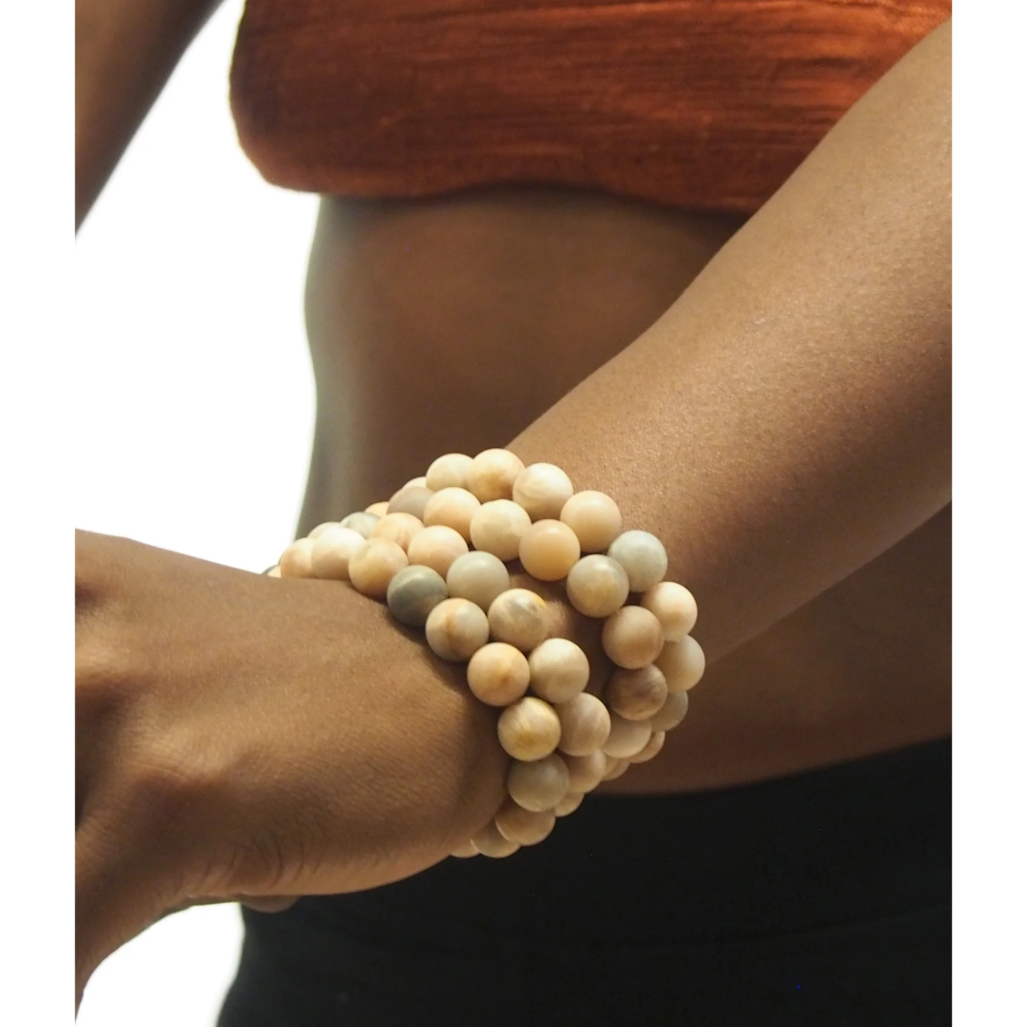 Peach Moonstone Matte Round 10mm Strand - Image 2