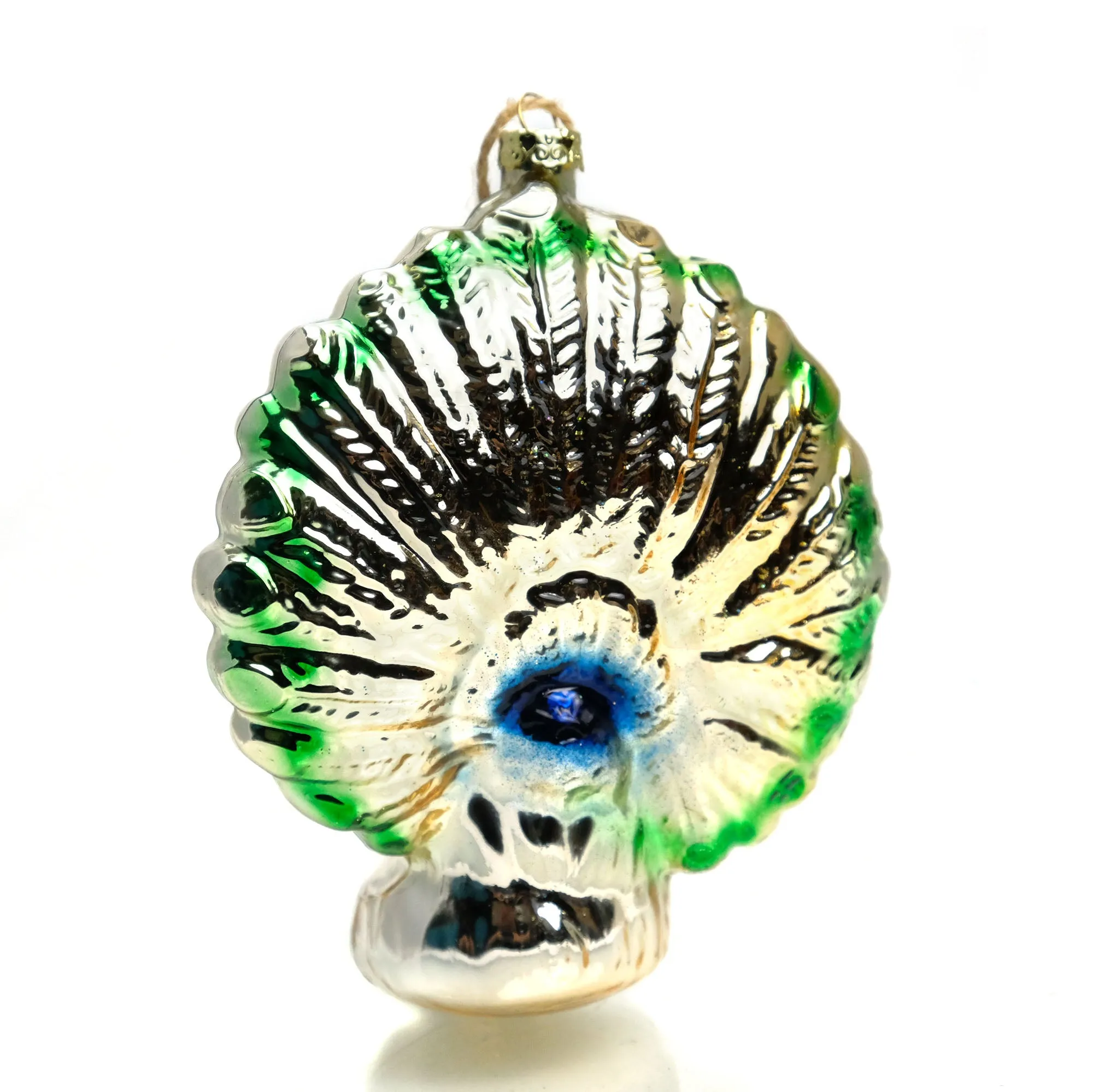 Peacock Glass Ornament - Image 3