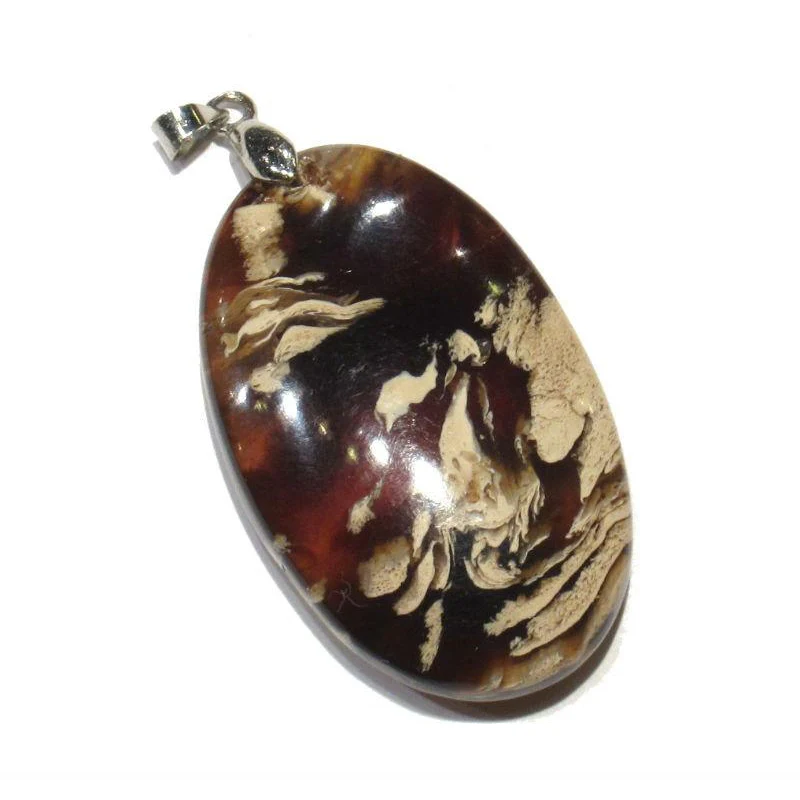 Sumatra Amber Pendant with Bale, Medium - Image 4