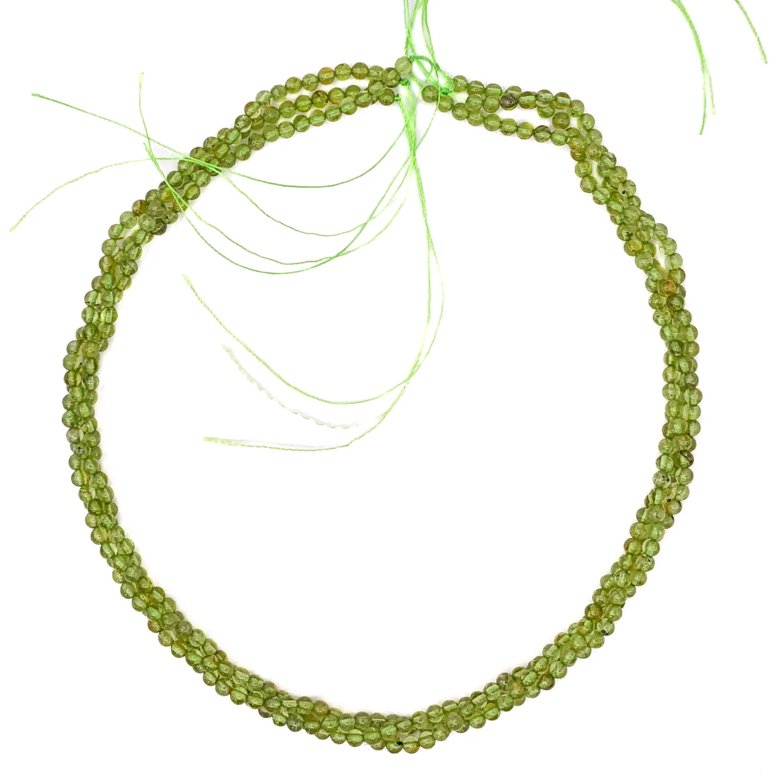 Peridot 3.5mm Smooth Rounds Bead Strand - Image 9