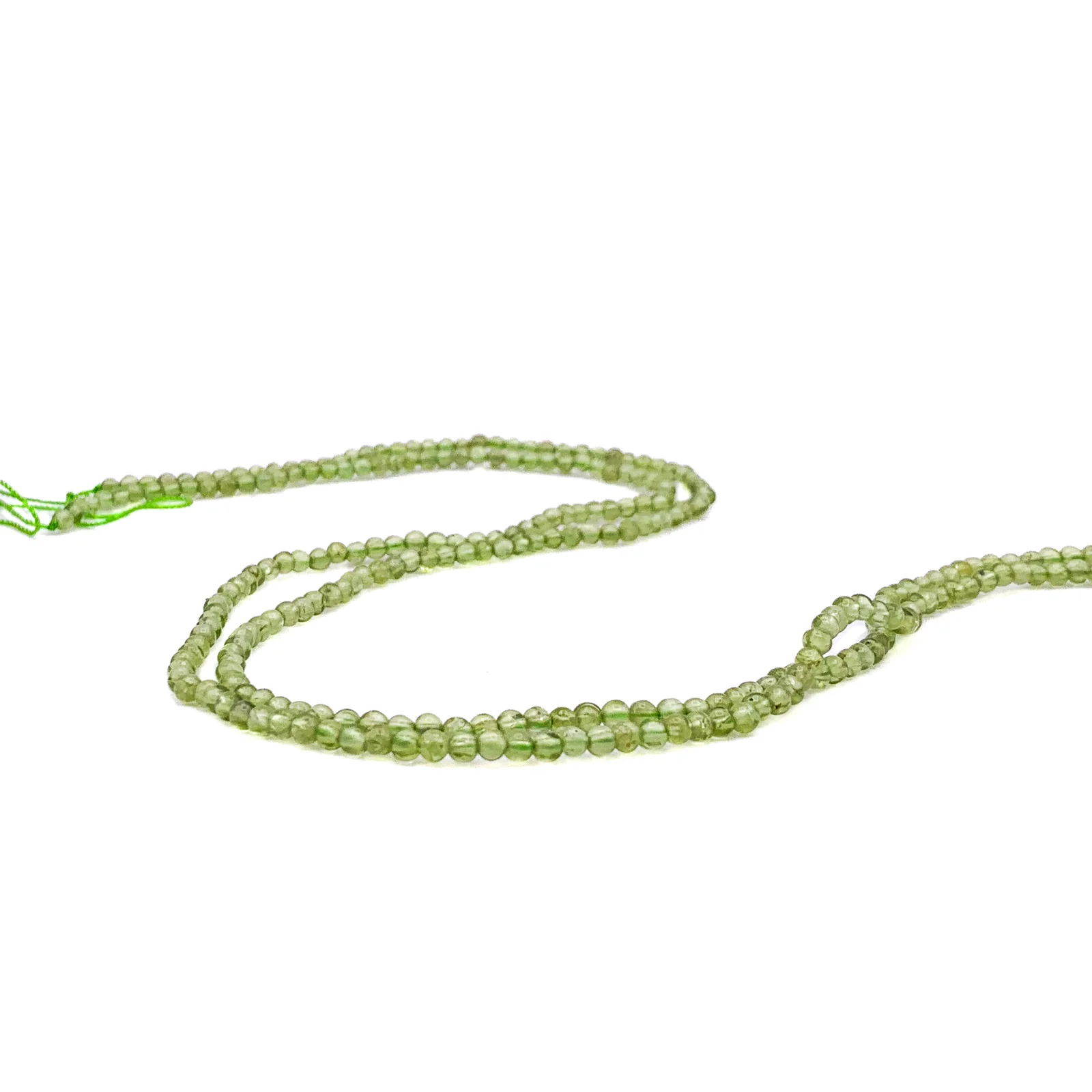 Peridot 3mm Smooth Rounds Bead Strand - Image 4