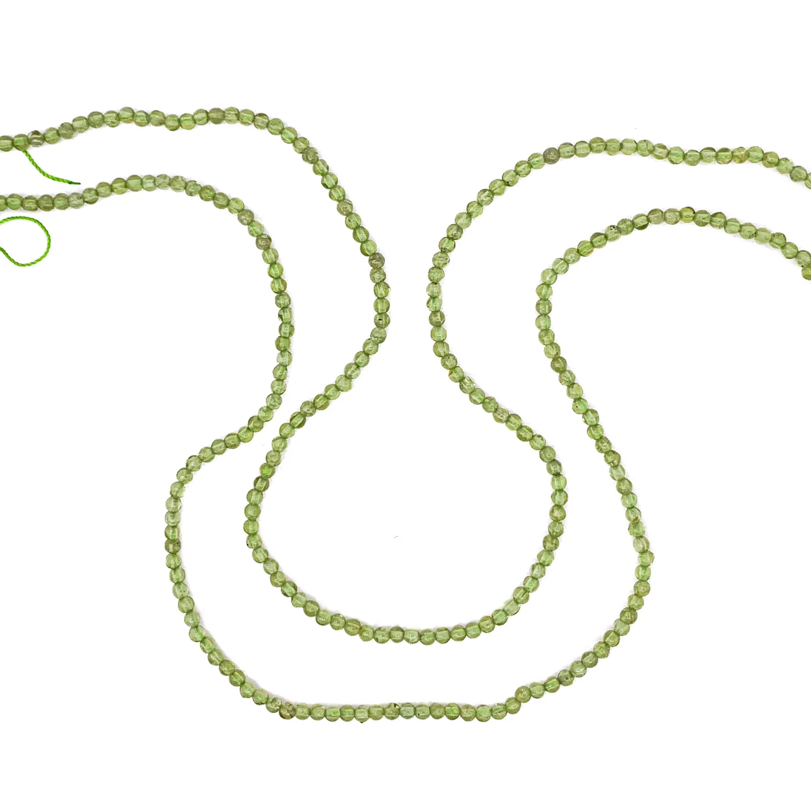 Peridot 3mm Smooth Rounds Bead Strand - Image 5