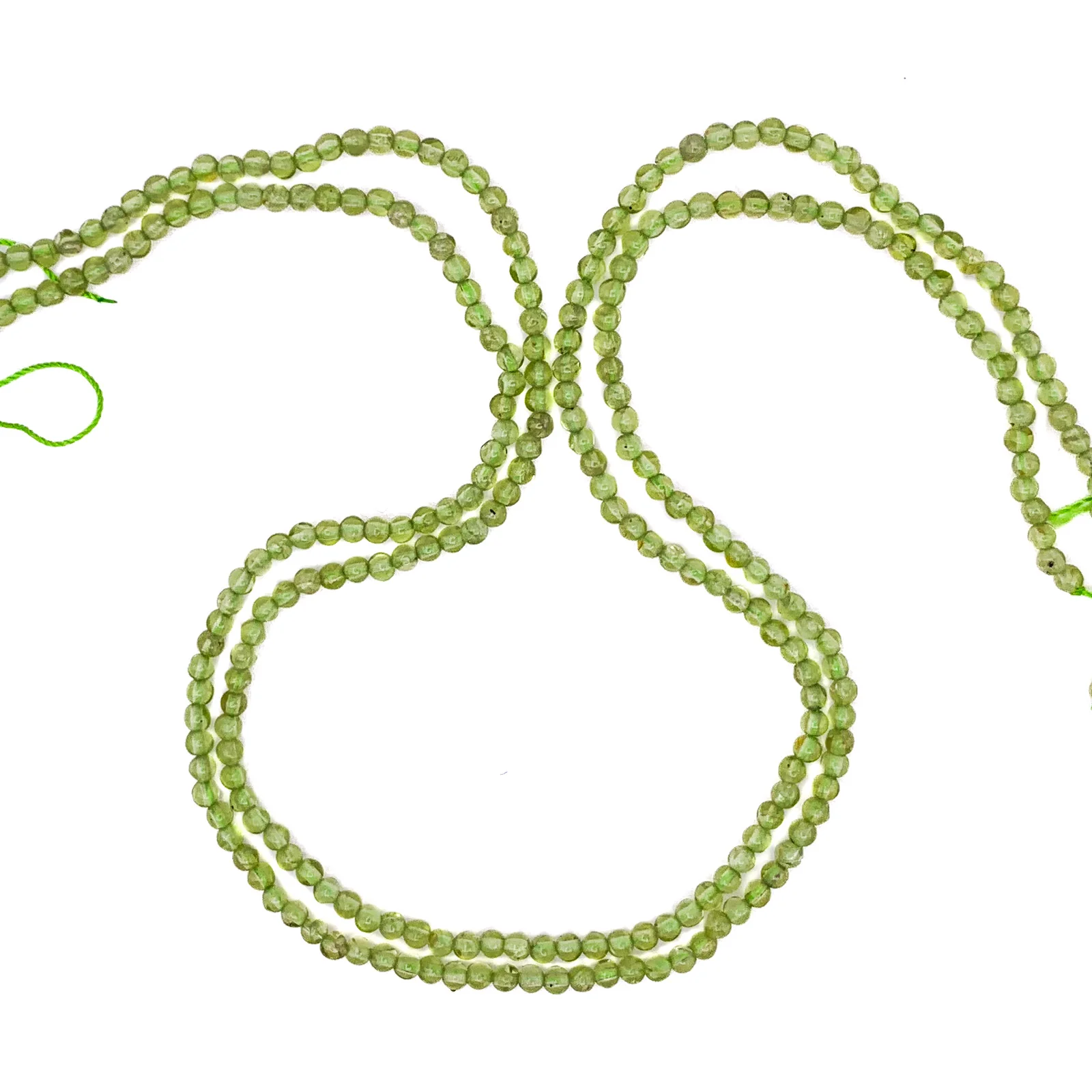 Peridot 3mm Smooth Rounds Bead Strand - Image 6