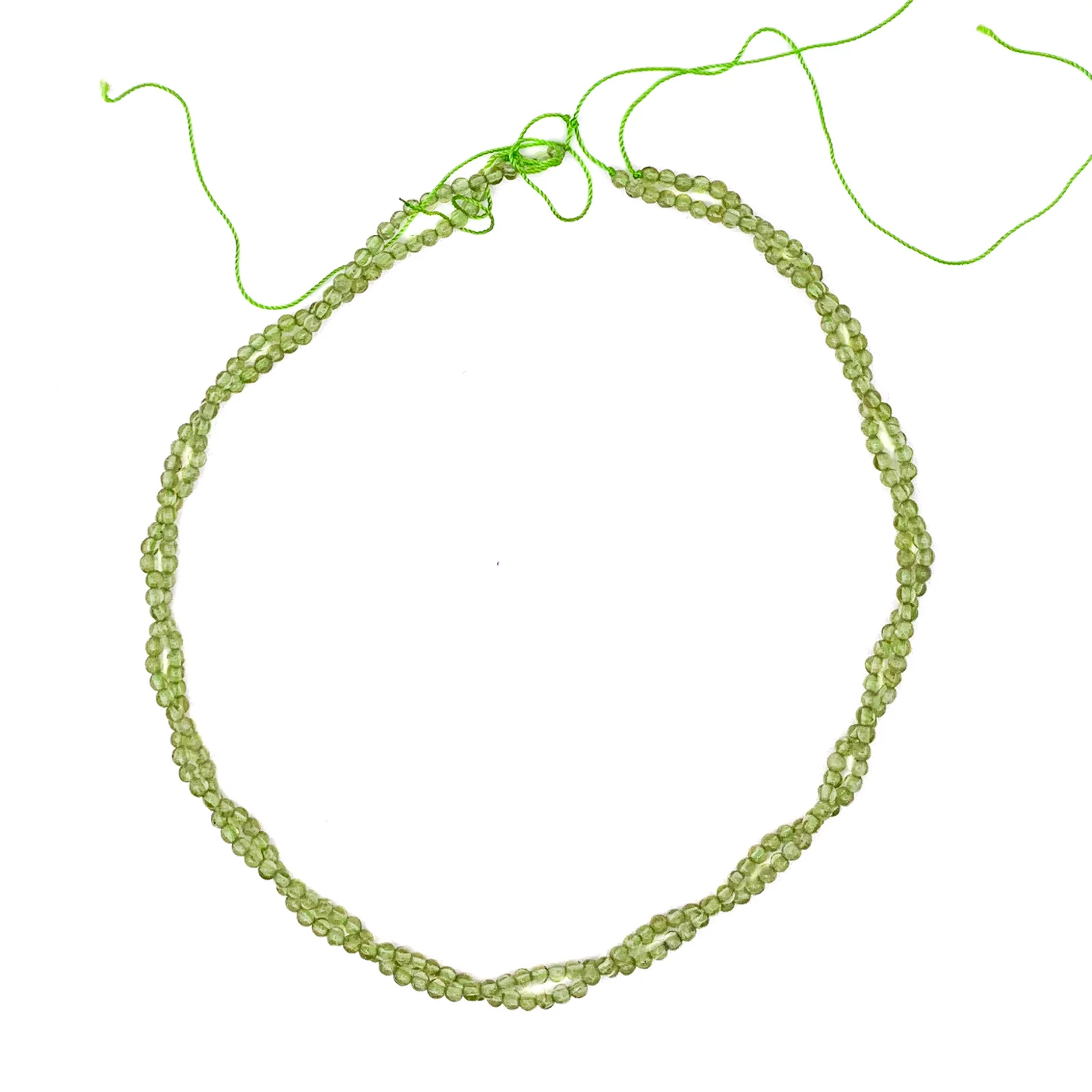 Peridot 3mm Smooth Rounds Bead Strand - Image 8