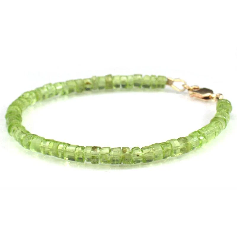 Peridot Faceted Bracelet with Gold Filled Lobster Clasp - Image 3