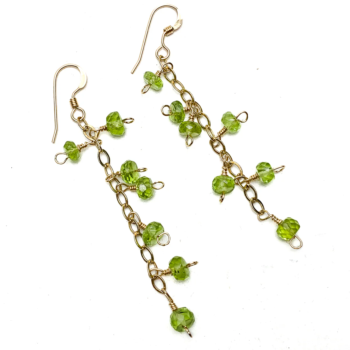 Peridot Earrings with Gold Filled Ear Wire - Image 2